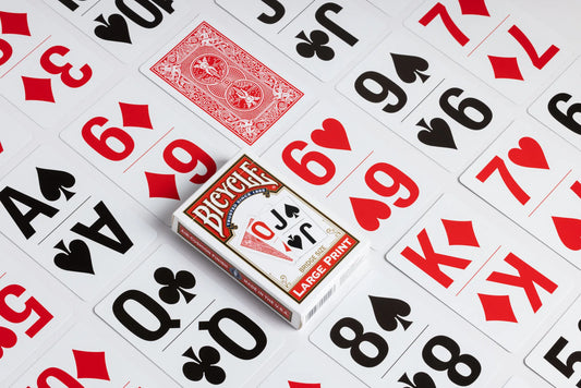 Bicycle Large Print Red Playing Cards