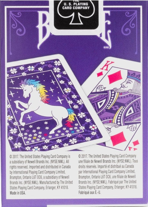 Bicycle Unicorn Classic Purple Playing Cards