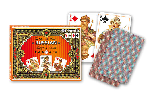 Piatnik Golden Russian Playing Cards 2 Deck Set