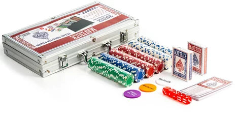 Poker Set 300 Chips In Aluminum Suitcase Maverick Cartamundi