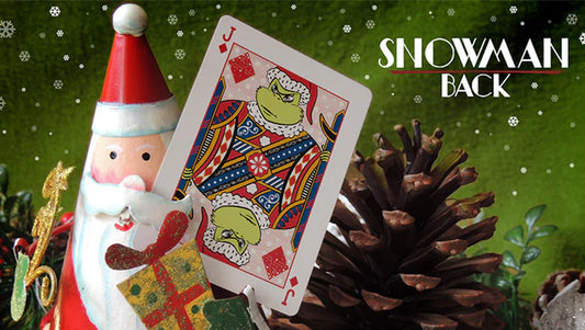 Bicycle Snowman Back Blue Playing Cards