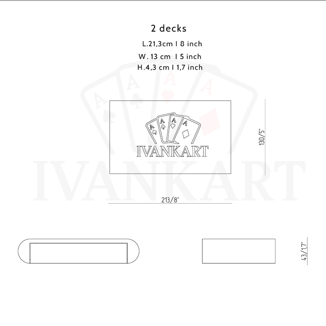 Set Oak Duo Slide Case + 2 Decks Bicycle Musha & Goketsu