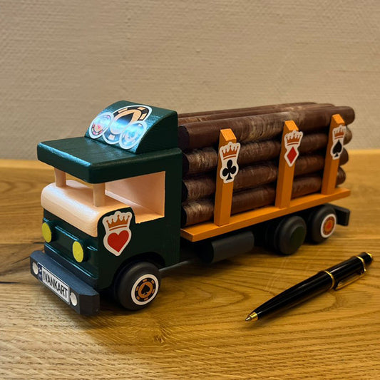 Handmade Wooden Logging Truck — Ivankart Card Edition (Limited colors)