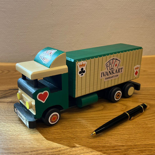 Handmade Wooden Container Truck — Ivankart Card Edition (Limited colors)