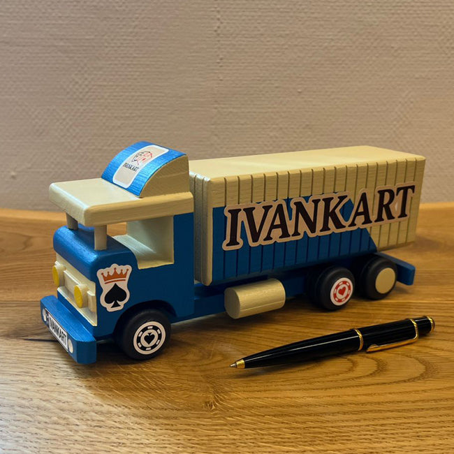 Handmade Wooden Container Truck — Ivankart Card Edition (Limited colors)