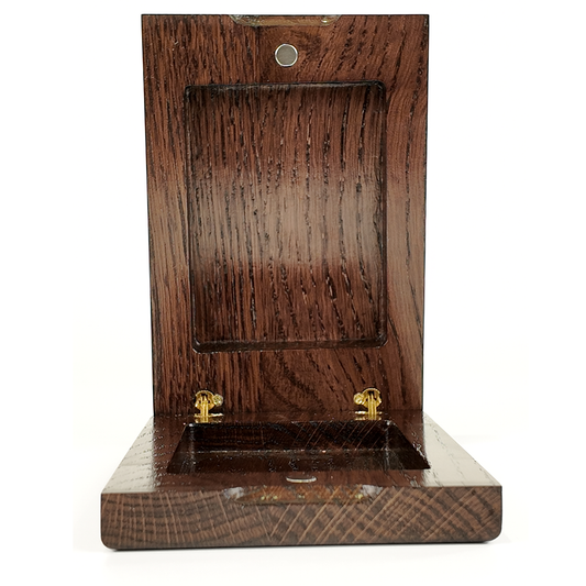 Welder Single Deck Vertical Oak Book-Style Case Wenge for Playing Cards