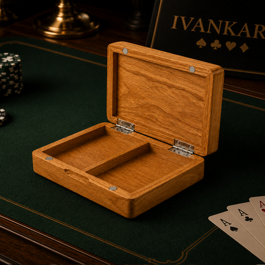 Oak Duo Book-Style Case for Playing Cards