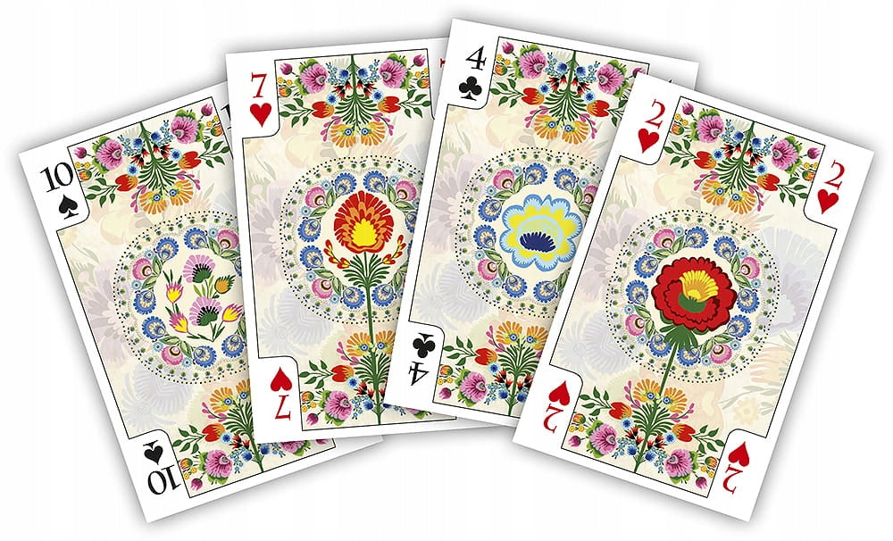 Cartamundi Polish Folk Art Set 2 Decks Watercolor Playing Cards
