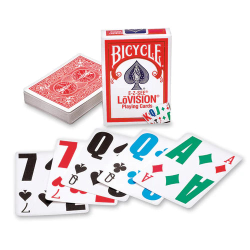 Bicycle E-Z See LoVision RED Playing Cards