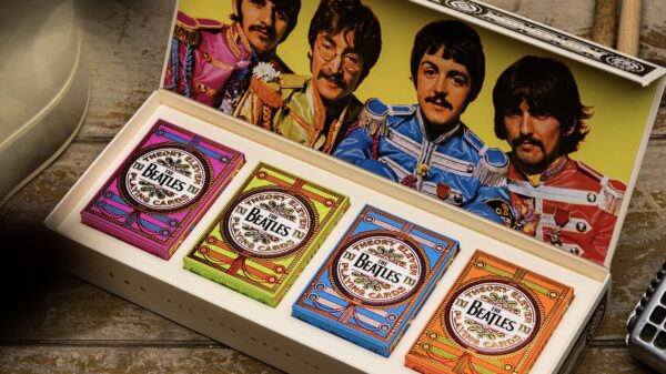 Theory 11 The Beatles Orange Playing Cards