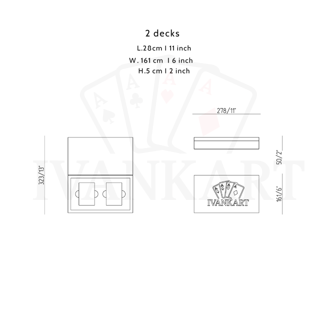 Set Oak Duo Book-Style Case + 2 Decks Bicycle Table Talk