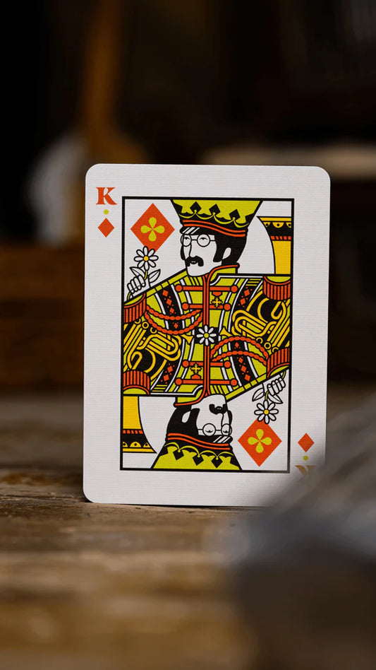 Theory 11 The Beatles Orange Playing Cards