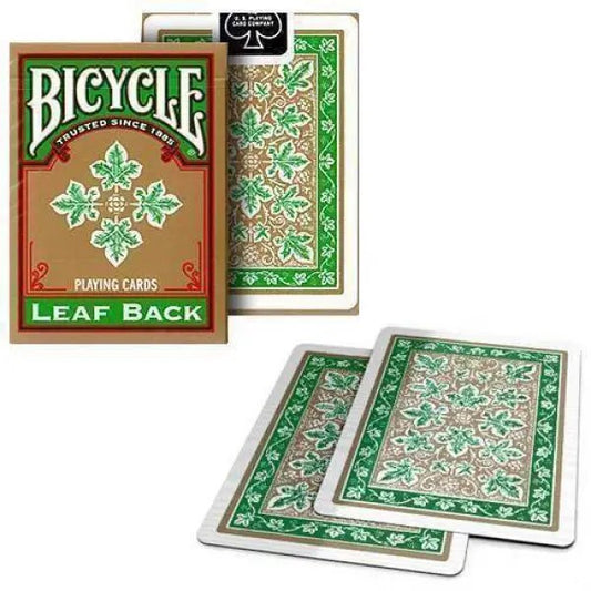 Bicycle Leaf Back Green Gold Edition Playing Cards