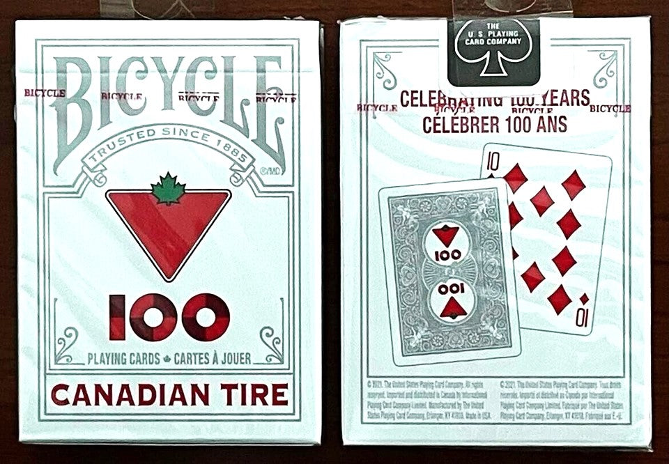 Bicycle Canadian Tire 100 Year Ann Playing Cards