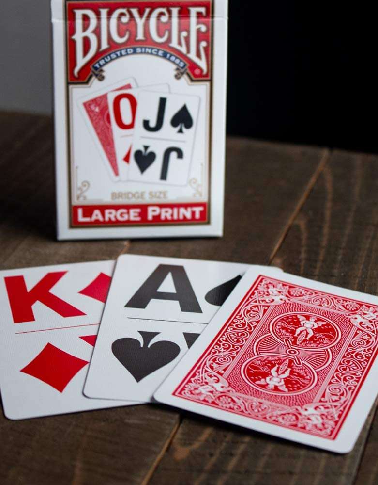 Bicycle Large Print Red Playing Cards