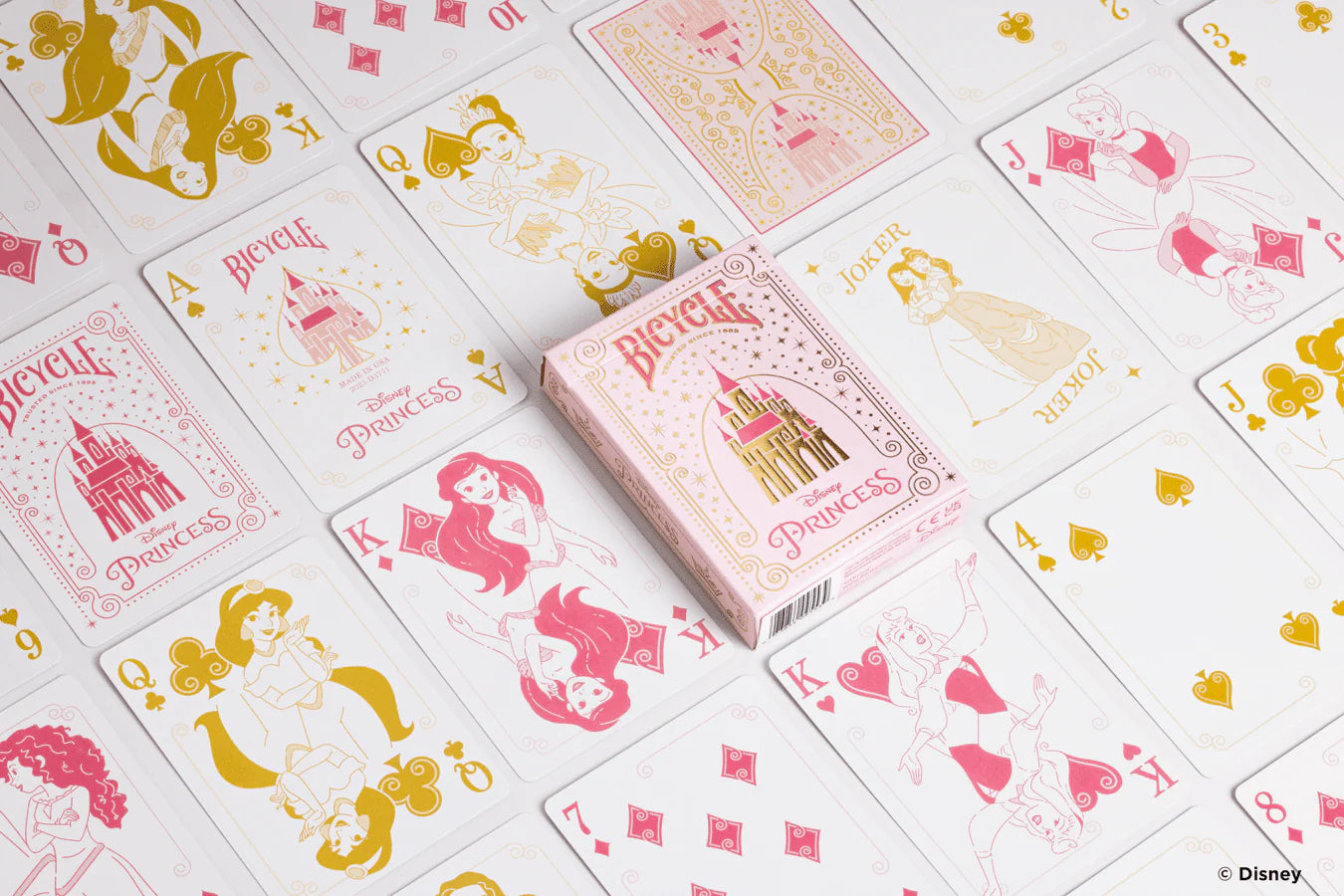 Bicycle Disney Princess Pink Playing Cards