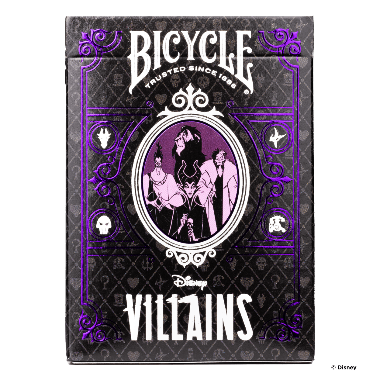 Bicycle Disney Villains Purple Playing Cards