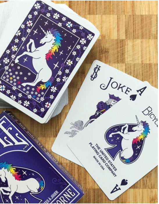 Bicycle Unicorn Classic Purple Playing Cards