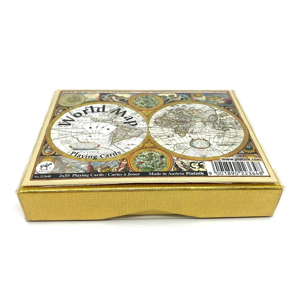 Piatnik World Map Playing Cards 2 Deck Set