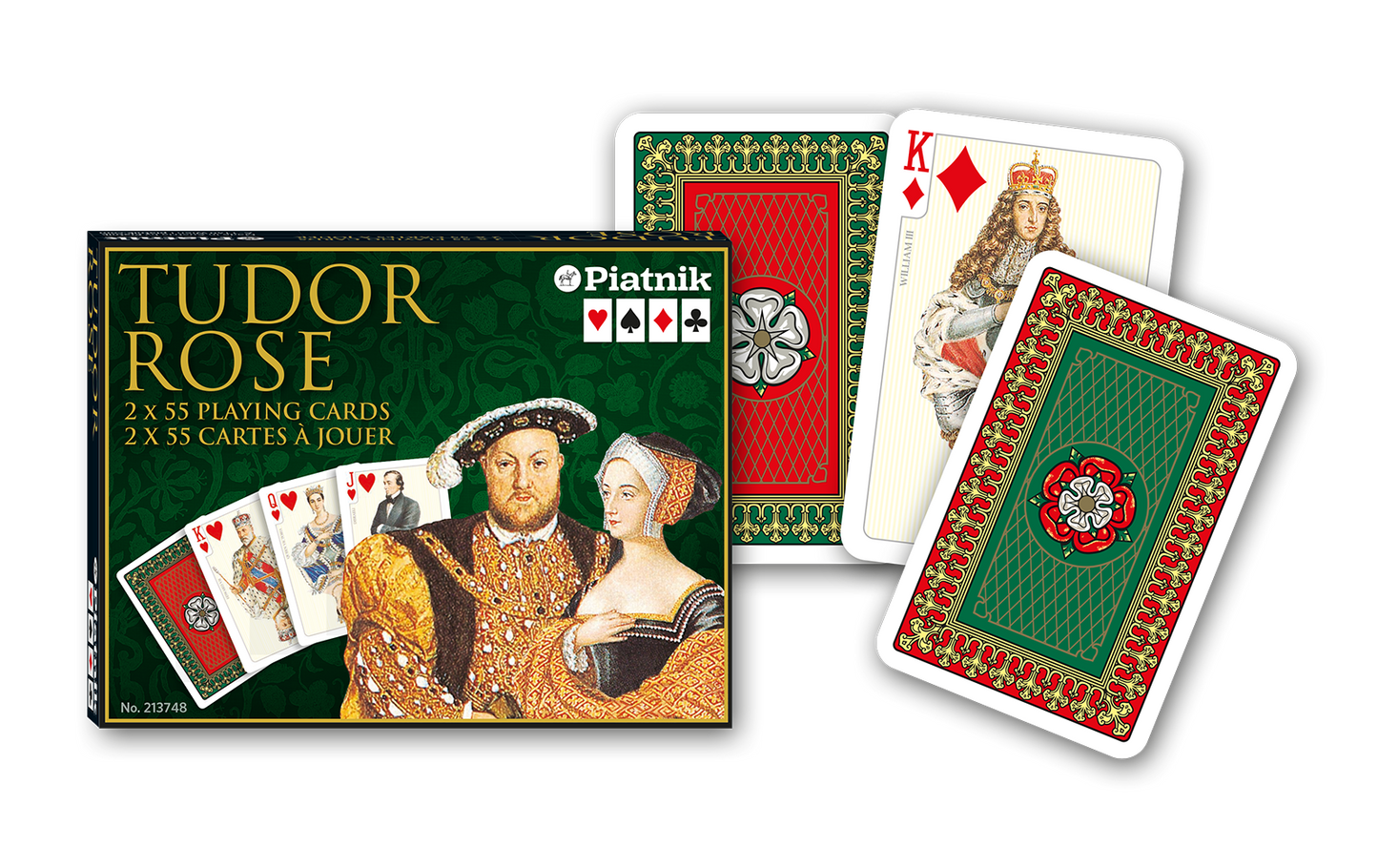 Piatnik Tudor Rose Playing Cards 2 Deck Set