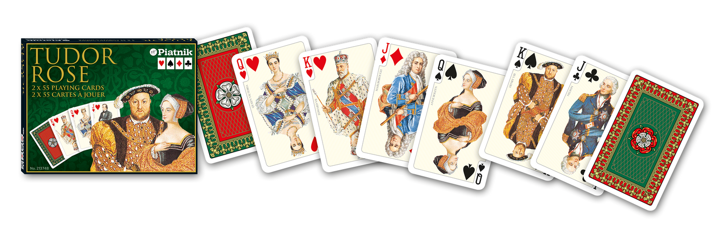 Piatnik Tudor Rose Playing Cards 2 Deck Set