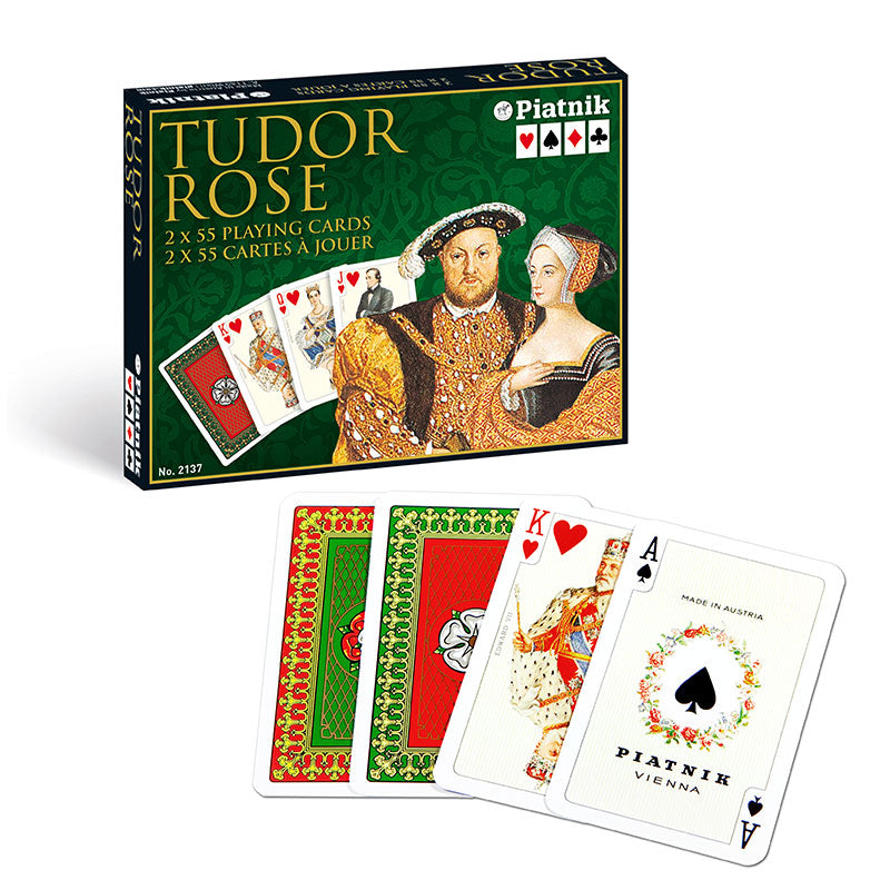 Piatnik Tudor Rose Playing Cards 2 Deck Set