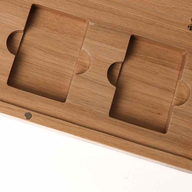 3 Decks Oak Book-Style Case for Playing Cards