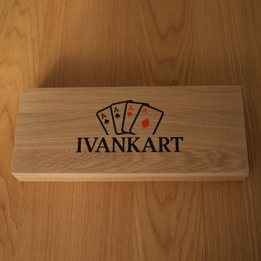 3 Decks Oak Book-Style Case for Playing Cards