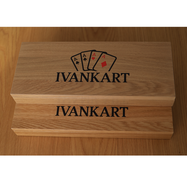 3 Decks Oak Book-Style Case for Playing Cards