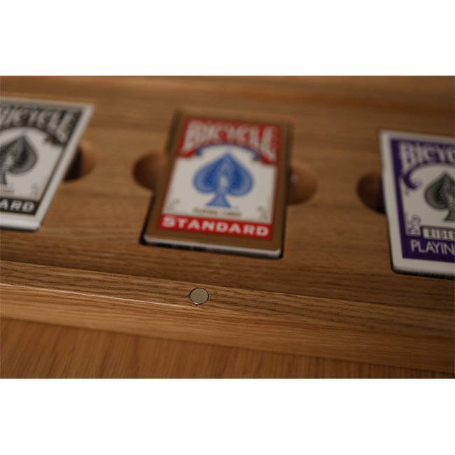 3 Decks Oak Book-Style Case for Playing Cards