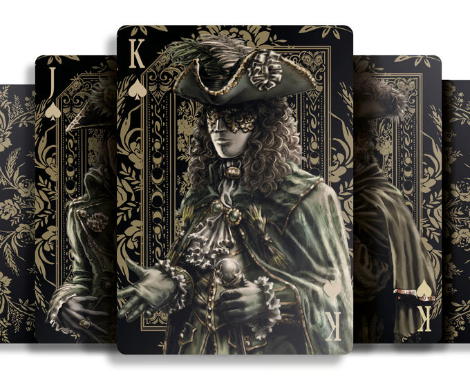 Set Oak Duo Slide Case + 2 Decks Vittoria Di Viritas Playing Cards