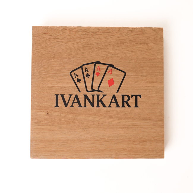 4 Decks Oak Book-Style Case for Playing Cards