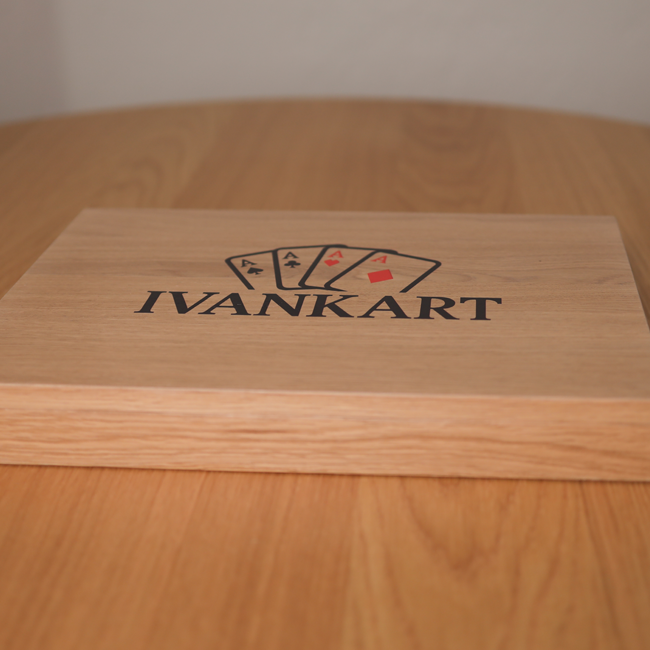 Set Van Gogh 5 Decks + Oak Book-Style Case for Playing Cards