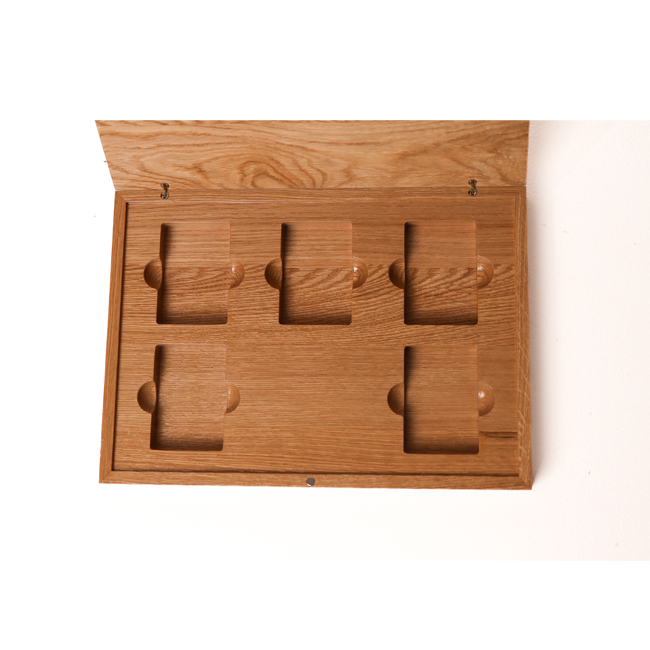 5 Decks Oak Book-Style Case for Playing Cards