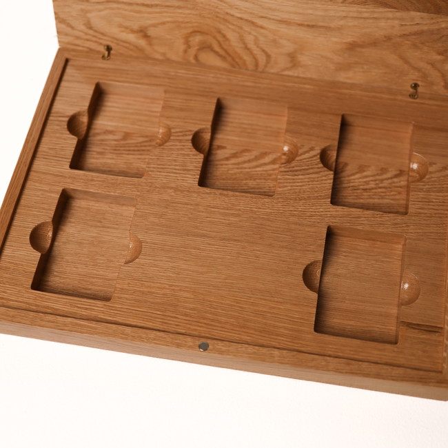 Set Van Gogh 5 Decks + Oak Book-Style Case for Playing Cards