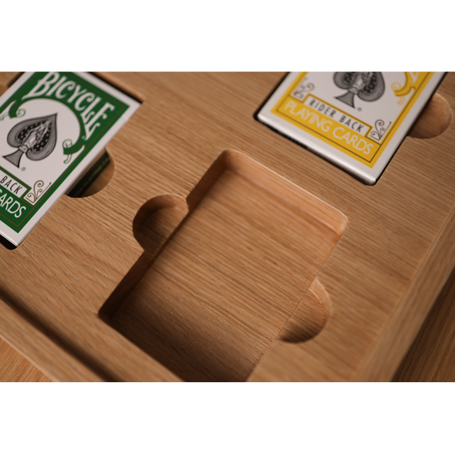 6 Decks Oak Book-Style Case for Playing Cards