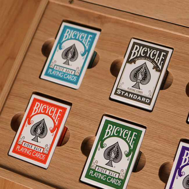 6 Decks Oak Book-Style Case for Playing Cards