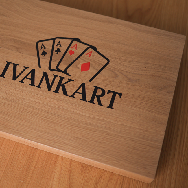 6 Decks Oak Book-Style Case for Playing Cards