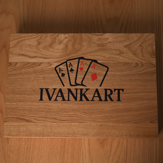 6 Decks Oak Book-Style Case for Playing Cards