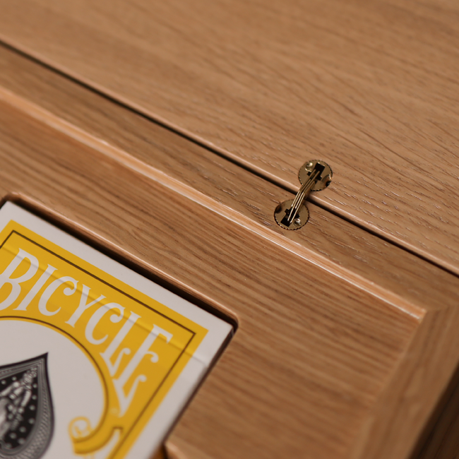 6 Decks Oak Book-Style Case for Playing Cards