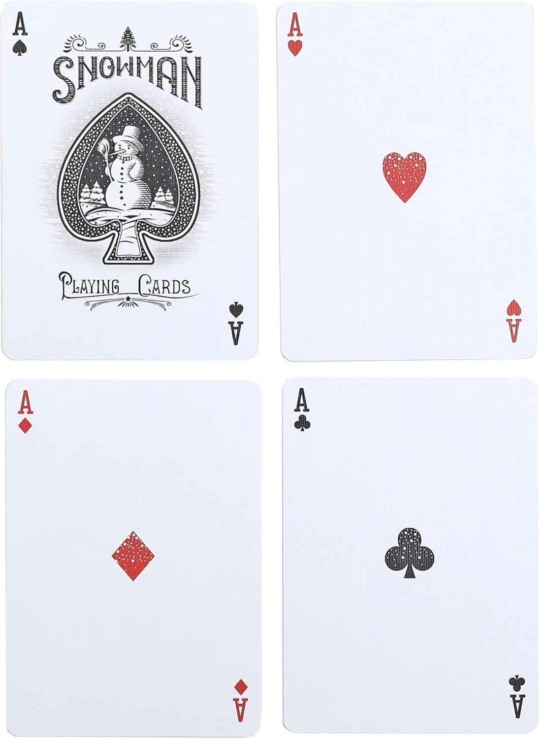 Bicycle Snowman Back Green Playing Cards