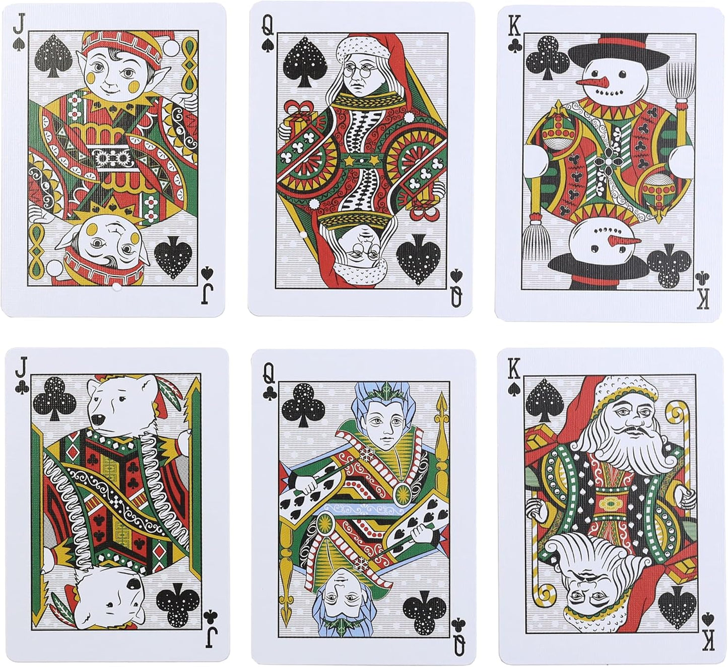 Bicycle Snowman Back Green Playing Cards