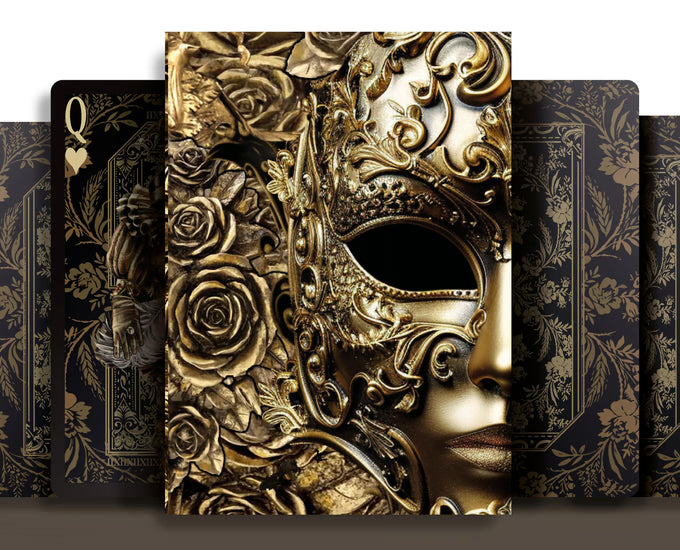 Set Oak Duo Slide Case + 2 Decks Vittoria Di Viritas Playing Cards