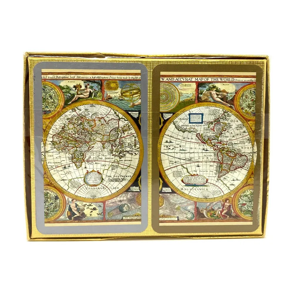 Piatnik World Map Playing Cards 2 Deck Set
