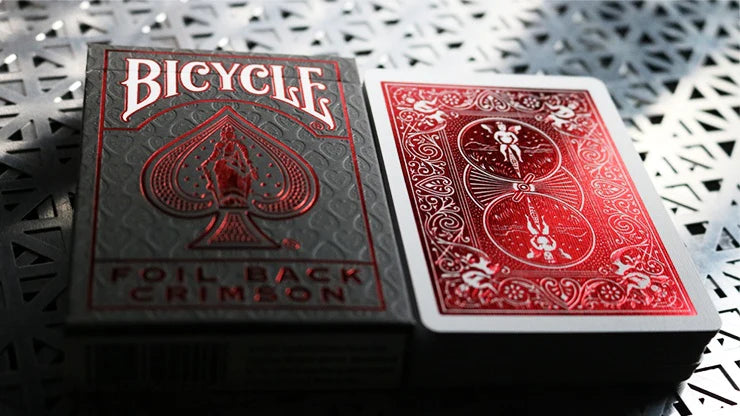 Bicycle Metalluxe Red Foil Back Crimson Playing Cards