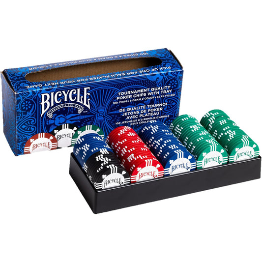 Bicycle Poker Chips with Tray