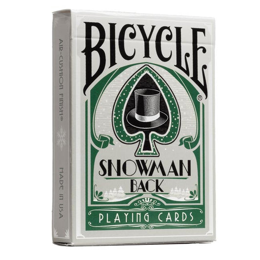 Bicycle Snowman Back Green Playing Cards