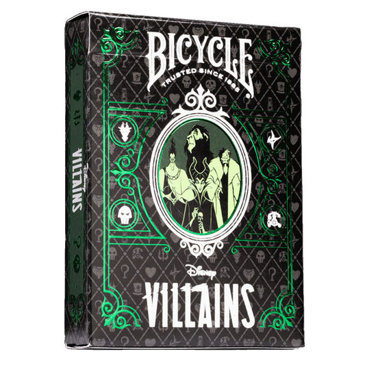 Bicycle Disney Villains Green Playing Cards