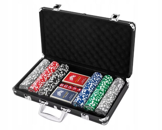 Poker Set 300 Chips In Dark Aluminum Suitcase Copag