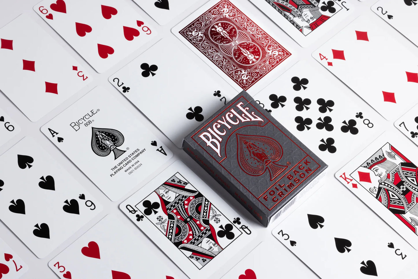 Bicycle Metalluxe Red Foil Back Crimson Playing Cards